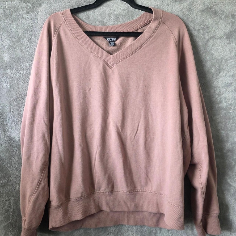 Buffalo David Bitton pink vneck sweatshirt in XL 48/1500